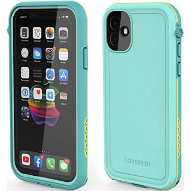 Imagem de Capa à prova d'água para iPhone 11 da LOVE BEIDI, 61, protetor de tela à prova de choque, capa robusta à prova de poeira para Aplle iPhone 11, Cyan Green