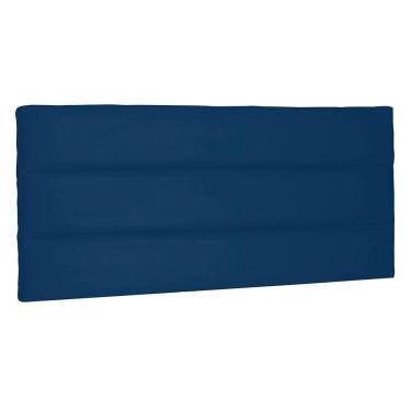 Imagem de Cabeceira Painel Solteiro 0,90m La Italiana Suede Azul Marinho