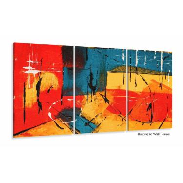 Imagem de Quadro Decorativos Moderno Abstrato com 120x60 3 peças