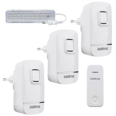Imagem de Kit Campainha Sem Fio Wifi Intelbras Com 3 Modulos Interno