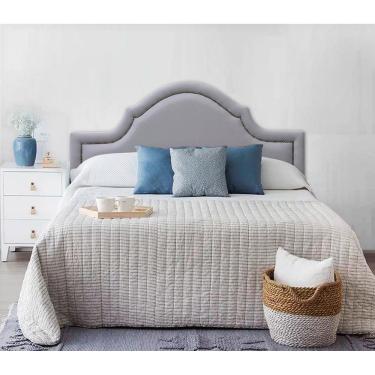 Imagem de Cabeceira Estofada Provençal Luxo com Tachas - Queen