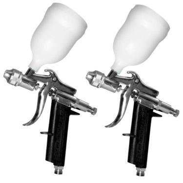 Imagem de Kit C/ 2 Pistolas De Pintura E Cola Gravidade Hvlp Mod-5 Plus Arprex