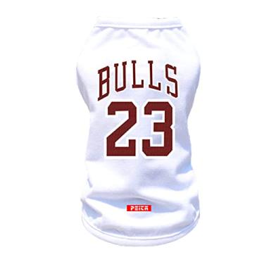 Imagem de Foern Camisa para cães, camiseta esportiva confortável e macia para animais de estimação em ambientes internos, colete elástico para cães pequenos, médios e grandes, branca, 4GG: 75 cm/29,5 pol