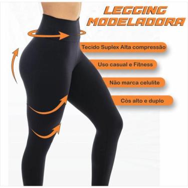 Imagem de Calça Legging Modeladora Compressão Anti Celulite Cós Alto - Ed Store