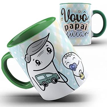 Imagem de Caneca verde Flork Vovô papai com açúcar