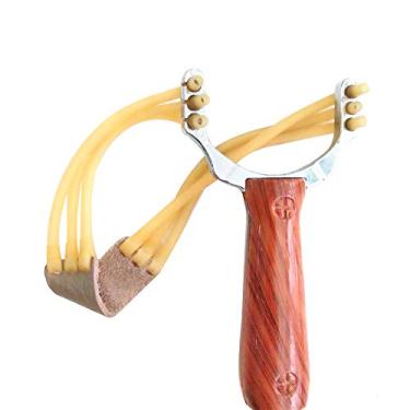 Imagem de Kiboule Estilingue ao ar livre Liga de alumínio Poderoso estilingue de caça Sling Shot Camuflagem Esporte Pulso Catapulta Lançador com Arco de Elástico (Tipo 2)