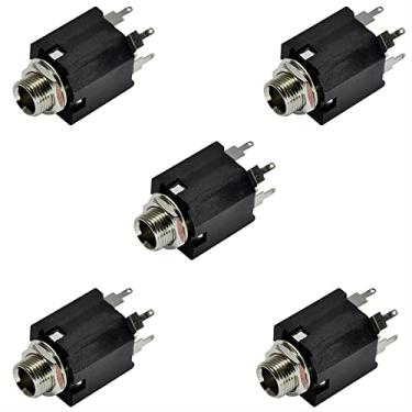 Imagem de Kit 05 Jacks P10 Stereo Femea P/Instrumentos Musicais