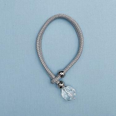 Imagem de 1 peça de cristal frisado cortina de borla tieback quarto acessórios suportes de cortinas fivela corda para decoração de casa talão cortina de atadura, D, 1 peça