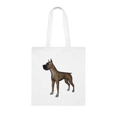Imagem de Sacola para cachorro Dogue Alemão, presente para cachorro Dinamarquês, aniversário de cachorro Dogue alemão bolsa de ombro para cachorro Dogue alemão, bolsa reutilizável para cães dinamarqueses alemães, Branco