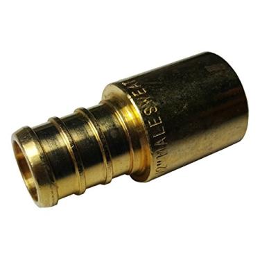 Imagem de 25 peças adaptadores de suor macho 1/2" PEX 1/2" acessórios de crimpagem de latão – latão sem chumbo, porta completa