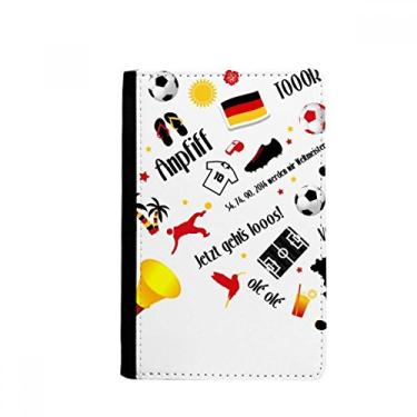 Imagem de Porta-passaporte padrão cultura bandeira de futebol da Alemanha Notecase Burse carteira capa porta-cartão, Multicolor