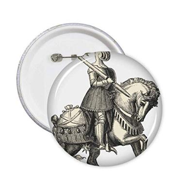 Imagem de Broche de desenho de linha Medieval Cavaleiros da Europa Emblema para decoração 5 peças