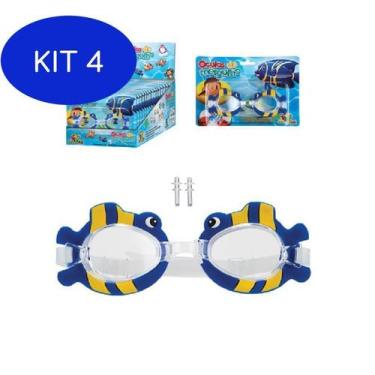 Imagem de Kit 4 Óculos De Natação Mergulho Piscina Infantil Criança - Art Brinks