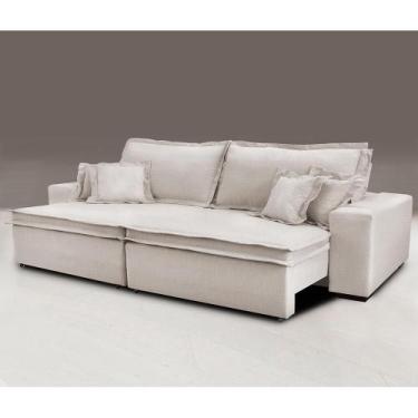 Imagem de Sofa Retrátil E Reclinável Com Molas Cama Inbox Premium 2,52M Tecido E