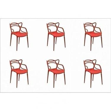 Imagem de Conjunto 6 Cadeiras Allegra Rivatti Vermelho