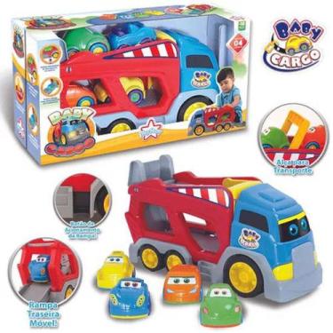 Imagem de Brinquedos Para Crianças 2 3 4 Anos 4 Carrinhos 1 Caminhão - Big Star