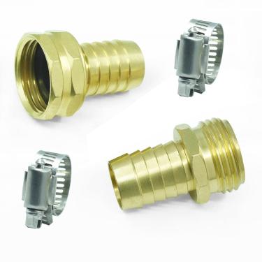 Imagem de Pontas de mangueira de jardim de latão de 1,9 cm, conector de reparo/substituição