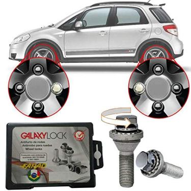 Imagem de Trava Antifurto Anti Roubo de Roda Parafuso Porca Farad Galaxylock Suzuki SX4 2009 à 2015 Com Mais de 10.000 Segredos R/M