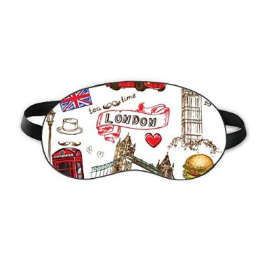 Imagem de Heart Tower Bus Car UK Hambúrguer Sleep Eye Shield Soft Night Vlindfold Shade Cover