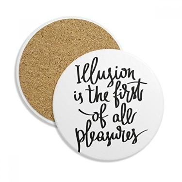 Imagem de Illusion Is the First of All Pleasures Caneca porta-copos de proteção de mesa Pedra absorvente