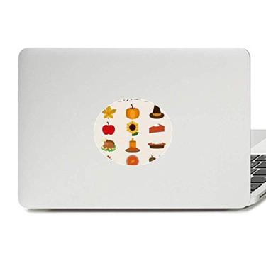 Imagem de Adesivo de notebook com emblema de vinil Happy Thanksgiving Day Food Day