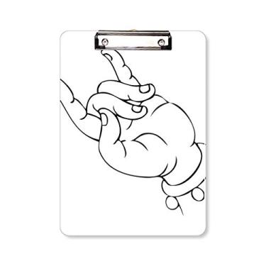 Imagem de Mão budismo Simples Estampa Ilustração Prancheta Pasta Bloco de Escrita Placa de Apoio A4