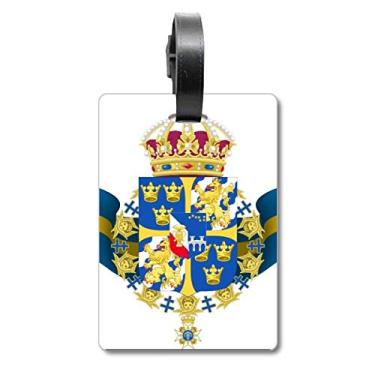 Imagem de Suécia Emblema Nacional Símbolo Country Mala Etiqueta Bagagem Cartão Scutcheon Etiqueta
