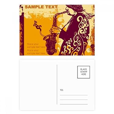 Imagem de Cartão postal Sax Jazz Music Street Culture Conjunto de cartões postais de aniversário