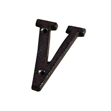 Imagem de Número de placa de casa flutuante 3D de 7,6 cm, letra do alfabeto de metal número A a Z, placa personalizada de 0 a 9 para placa de porta personalizada caixa de correio de rua, metal de ferro fundido, montagem de parafuso, antiferrugem