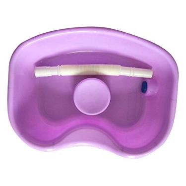 Imagem de shamjina Lavatório de xampu fácil para cama, lavatório de cabelo portátil, lavatório de lavatório para usar na cama, mangueira rosa de 130 cm, 45 x 34 x 12 cm