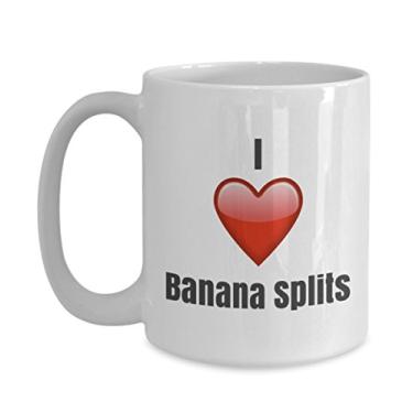 Imagem de Caneca de café de cerâmica exclusiva I Love Banana Splits