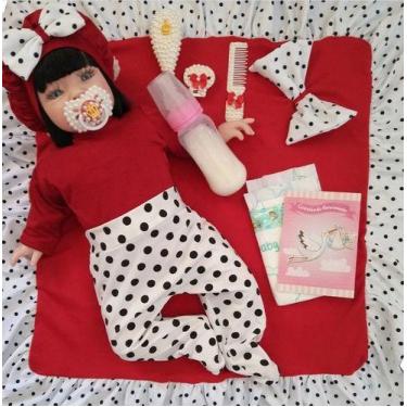 Boneca Bebê Reborn Princesa Larinha Loira Roupa Creme 53cm - USA Magazine