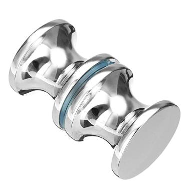 Imagem de Maçaneta da porta costas com costas com 1,2 polegadas de diâmetro liga de alumínio cromado polido maçaneta da porta de vidro único banheiro casa de banho maçaneta maçaneta, 2