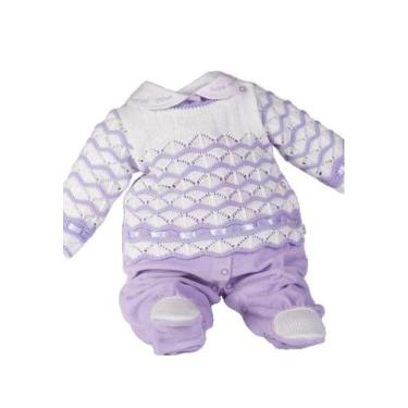 Imagem de Macacão Lilás Tricote Plush Infantil Beth Bebê
