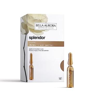 Imagem de Bella Aurora - Splendor Ampolas com Vitamina C Facial e Ácido Hialurônico Facial - Fórmula Concentrada para Iluminar e Redensificar a Pele - Tratamento Antioxidante e Anti Idade - 5 Ampolas x 2 ml