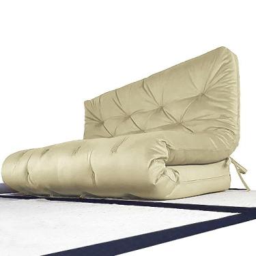 Imagem de Colchão Futon Casal Dobrável Sofa Cama Bege