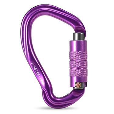 Imagem de CIADAZ 23KN Auto Locking Gate Carabiner Pesado D Forma Buckle Pack D-anel Mosquetão Escalada Rapel Clipe De Travamento De Rede