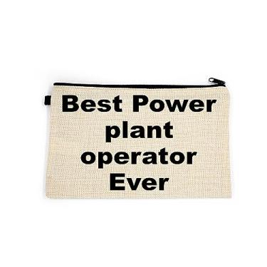 Imagem de Bolsa de maquiagem para operadora de usina elétrica, presente para operador de usina elétrica, melhor operador de usina de todos os tempos, bolsa de higiene pessoal, presente de aniversário