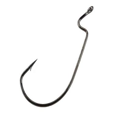 Imagem de Mustad Gancho de plástico macio UltraPoint Ultra Lock Wide Gap com haste de deslocamento especial Z Bend (pacote com 25), níquel preto, 4/0
