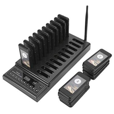 Imagem de de Pager para Restaurante 20 Campainhas, Chamada Sem Fio, Distanciamento Social para Hóspedes, Pager de Cuidador Sem Fio para Clínica Hospitalar de Food Truck de (Plugue