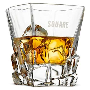 Imagem de Cristal Premium 325 ml Conjunto de 2 óculos Whisky | O tema "Oferta Quadrada" torna a ideia de presente corporativa masculina Prime para férias de Natal | Para Whiskey, Tequila, Vodka, Rum | Seguro para lava-louças – Double Dram