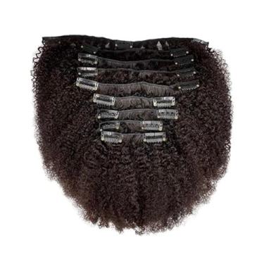 Imagem de Cabelo Humano Crespo com Tic-Tac Textura Kinky Castanho Escuro De Benguela (100g) (40cm)