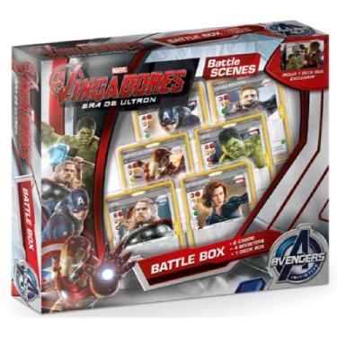 Imagem de Box Cartas Marvel Vingadores Era De Ultron Battle Scenes - Copag
