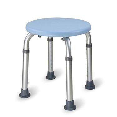 Imagem de Banco de chuveiro cadeira de banho banheira banco de chuveiro ferramenta altura livre ajustável adequado para deficientes e idosos assento de chuveiro antiderrapante de borracha (cor: azul claro,