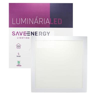 Imagem de Luminária Painel Plafon Led Embutir 40X40 36W 3000K Saveenergy - Save