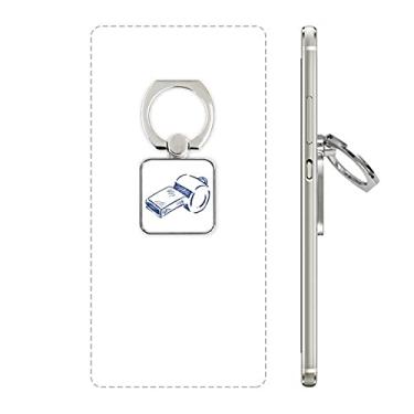 Imagem de Apito de futebol de desenho animado azul quadrado de futebol suporte para celular suporte universal presente