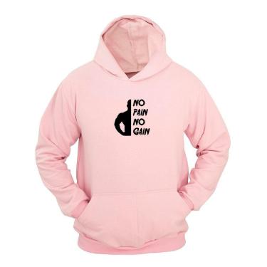 Imagem de Moletom Masculino Canguru Flanelado No Pain No Gain Inverno