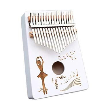 Imagem de Kalimba de 17 teclas, piano de polegar para crianças, adultos, instrumento de música marimbas, teclado de dedo Mbira Sanza com instruções e martelo de afinação, (18 cm x 13 cm) A4-17 tons