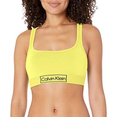 Imagem de Calvin Klein Sutiã feminino Reimagined Heritage sem forro, Verde cibernético, P