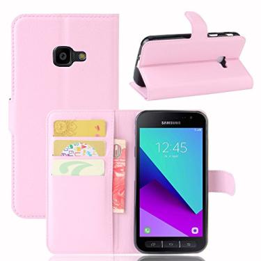 Imagem de Manyip Capa para Samsung Galaxy Xcover 4/G390F, capa de telemóvel em couro, protetor de ecrã de Slim Case estilo carteira com ranhuras para cartões, suporte dobrável, fecho magnético (JFC10-4)